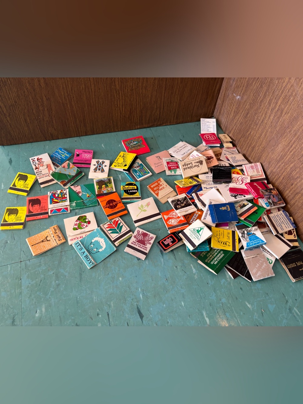 100 vintage matchbooks ephemera collectible bright colors graphics